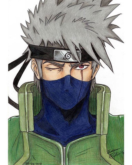 513x640 hakaishin zabuza on twitter reposting - Kakashi Hatake Drawing