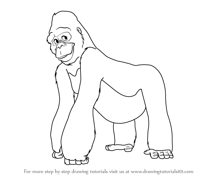 723x596 Learn How To Draw Kala From Tarzan - Kala Drawing