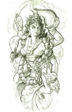 236x365 image result for drawing of maa kali for dylan tattoo sketches - Kali Drawing
