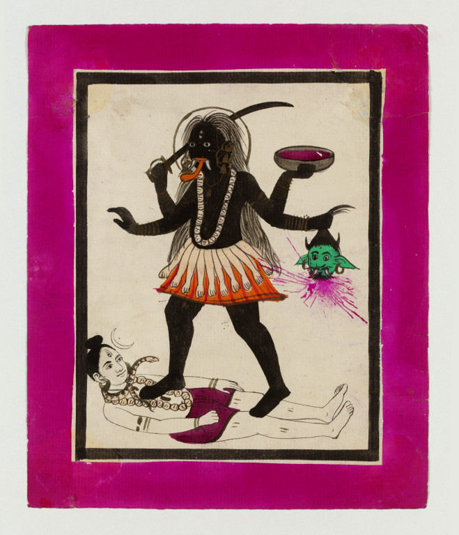659x768 kali dancing on shiva - Kali Drawing