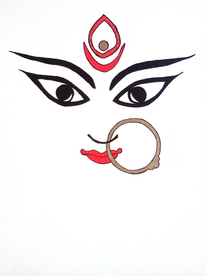 677x900 maa kali drawing - Kali Drawing