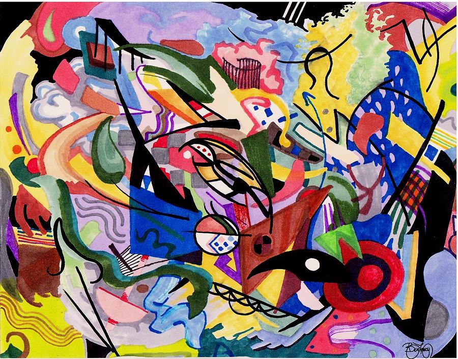 900x706 Kandinsky Drawing - Kandinsky Drawings