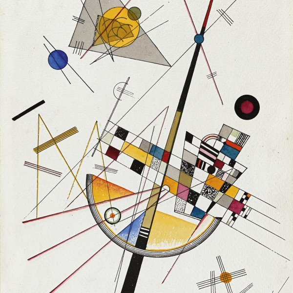 600x600 Picture With Three Spots, No - Kandinsky Drawings