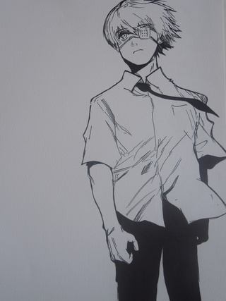 320x427 yup i am awesome d my kaneki ken from tokyo ghoul drawing !! - Kaneki Ken Drawing