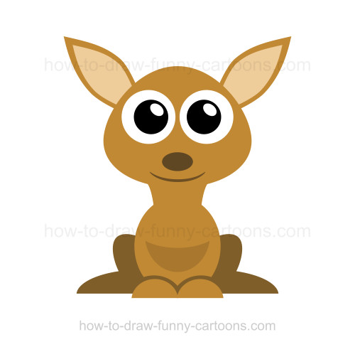 500x488 How To Draw A Kangaroo - Kangaroo Cartoon Drawing