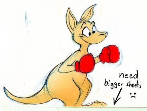 480x364 cartoon drawing of a boxing kangaroo illustration - Kangaroo Cartoon Drawing