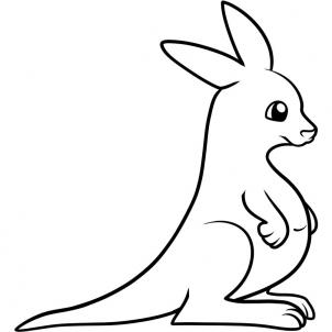 302x302 How To Draw How To Draw A Kangaroo For Kids - Kangaroo Drawing
