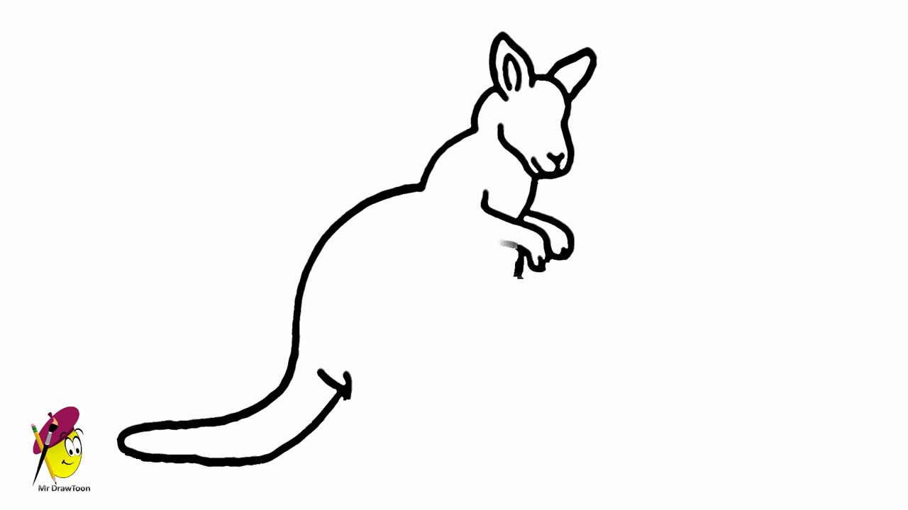 1280x720 Kangaroo Drawing Easy For Free Download - Kangaroo Drawing Easy