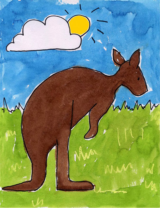 541x700 Kangaroo Art Projects For Kids - Kangaroo Drawing Easy