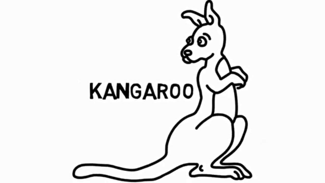 1280x720 how to draw a kangaroo for kids drawing for kangaroo children - Kangaroo Drawing For Kids