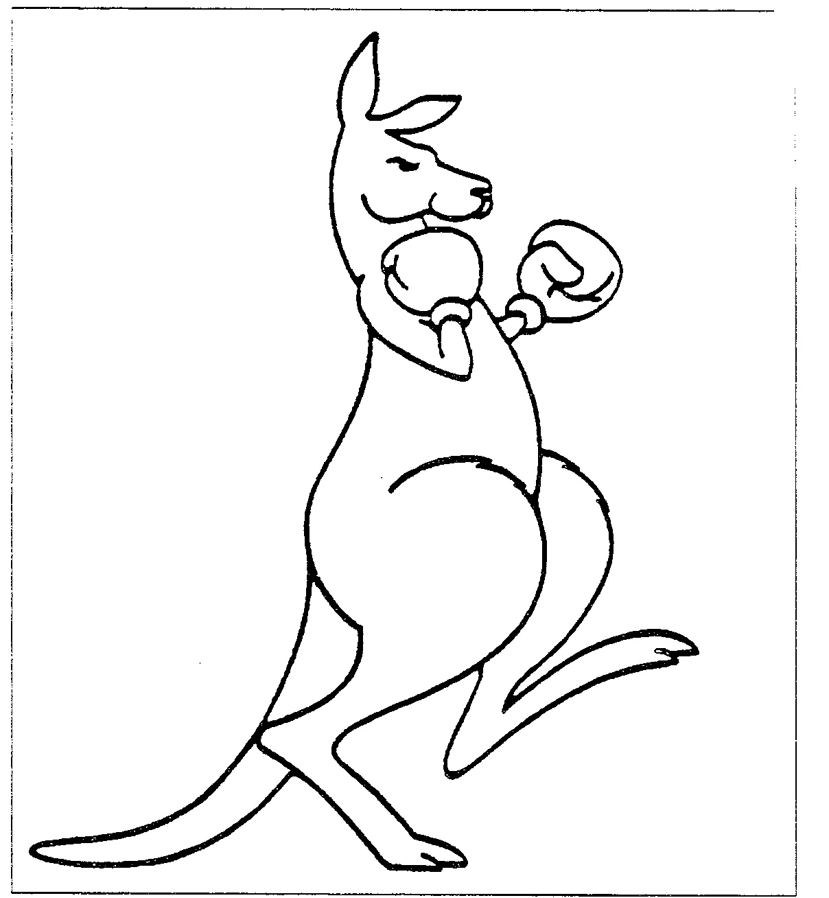 1208x1308 Drawings Of Kangaroos - Kangaroo Outline Drawing