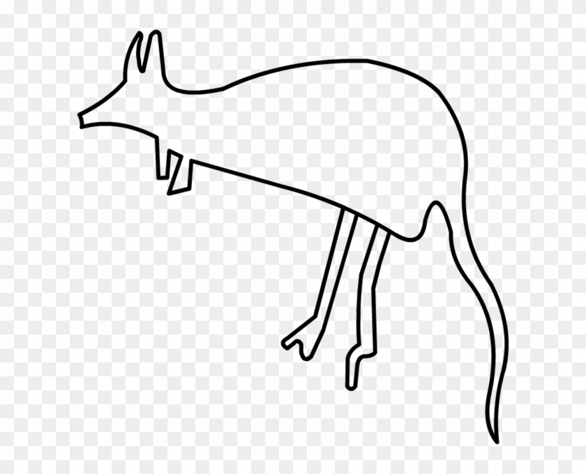 840x680 drawn kangaroo australia kangaroo - Kangaroo Outline Drawing