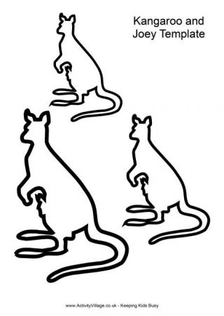 320x452 Kangaroo Printables - Kangaroo Outline Drawing