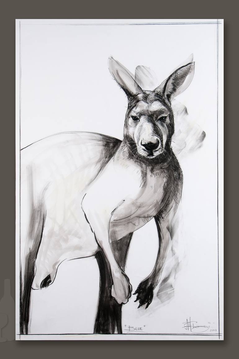 770x1155 Portrait Of Kangaroo Drawing - Kangaroo Sketch Drawing