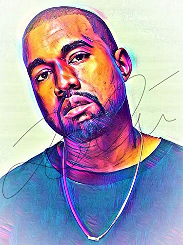 375x500 kanye west abstract drawing print poster hand drawn pop art - Kanye West Drawing