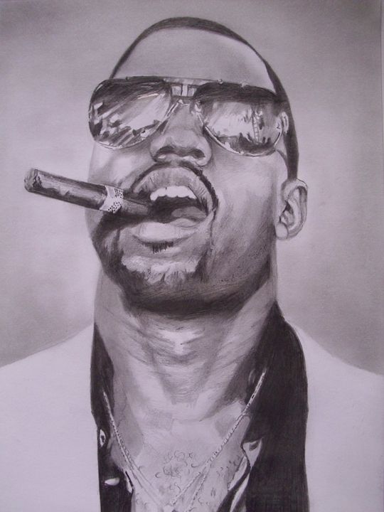 540x720 Pencil Drawing Of Kanye West - Kanye West Drawing