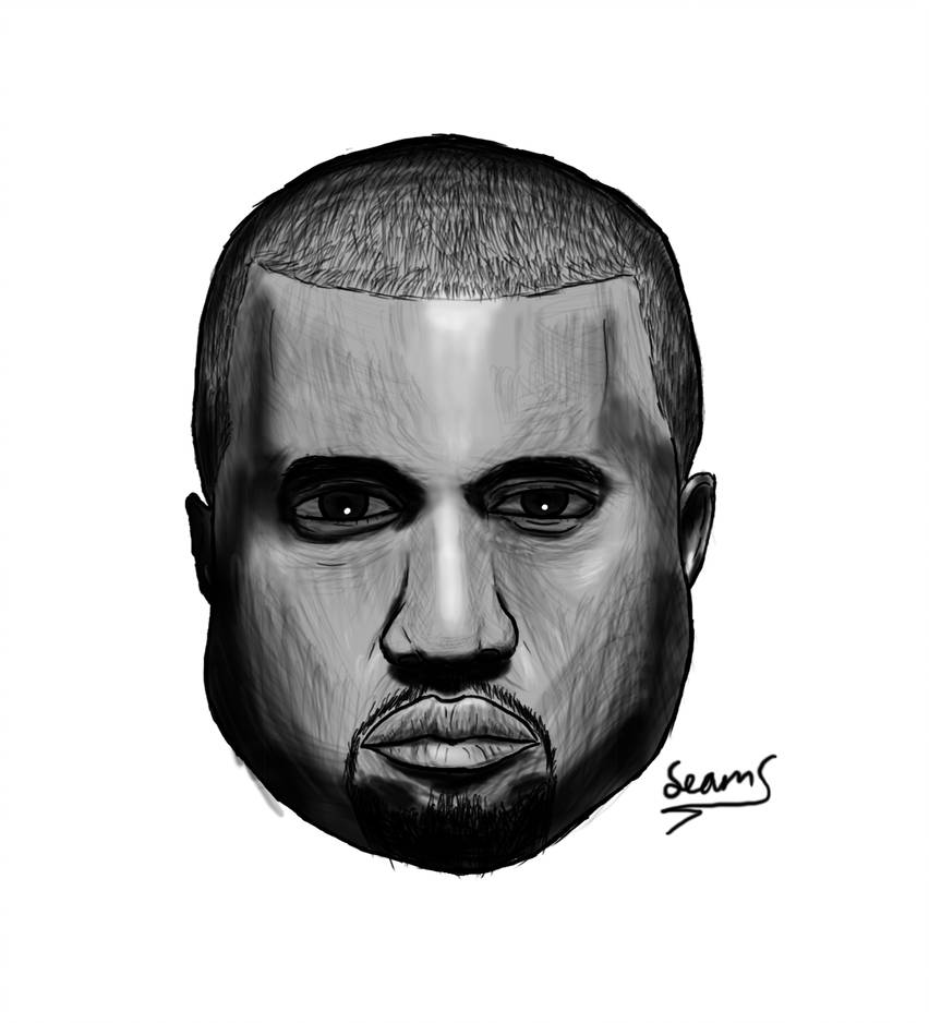 852x938 Quick Draw - Kanye West Drawing