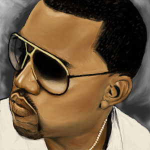 300x300 kanye fan art - Kanye West Drawing Skills