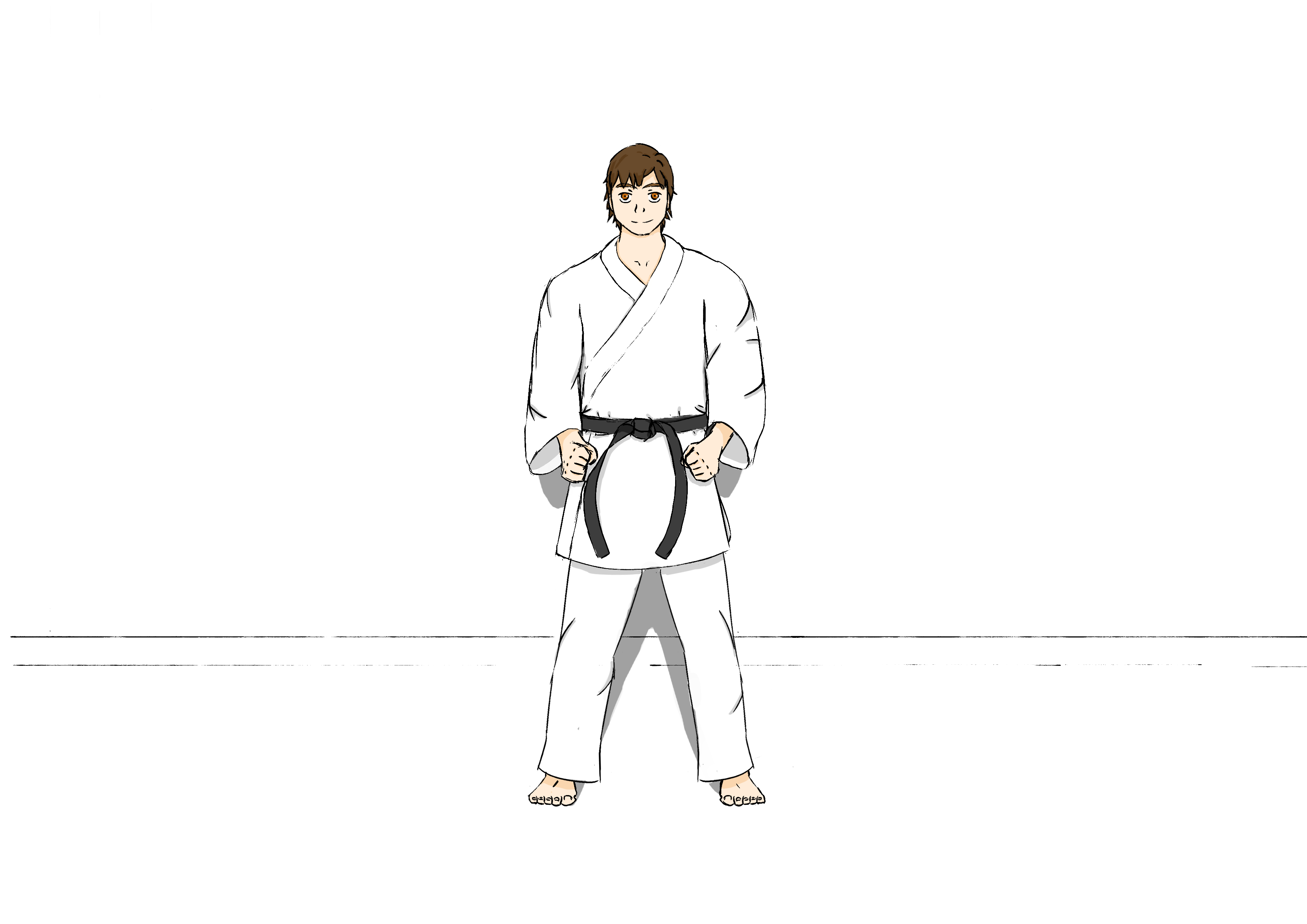 3508x2480 karate man aaron nidchan mitchell - Karate Drawing