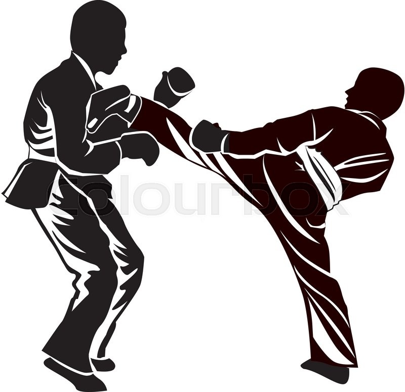 800x775 Karate Silhouette Drawing, Vector Stock Vector Colourbox - Karate Drawing