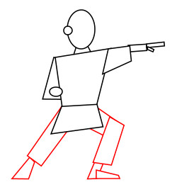 250x271 Drawing A Cartoon Karate Man - Karate Drawing