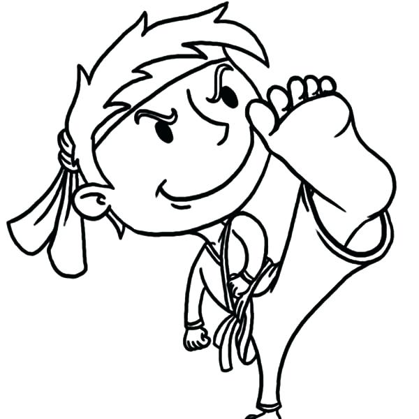 600x600 Karate Kid Coloring Pages Pictures To Color Kids Sheets - Karate Kid Drawing