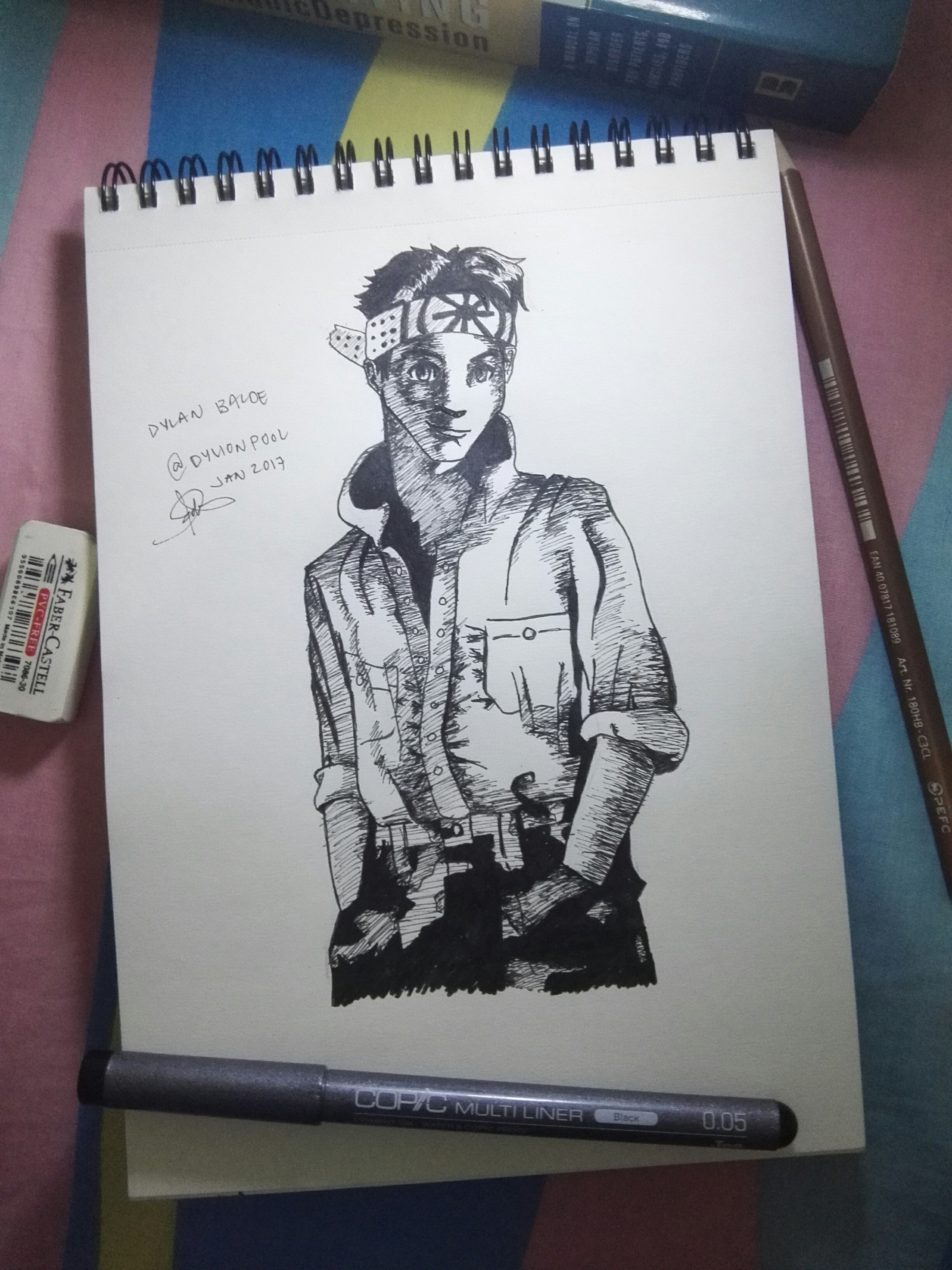 2448x3264 Wakkusu On, Wakkusu Off - Karate Kid Drawing