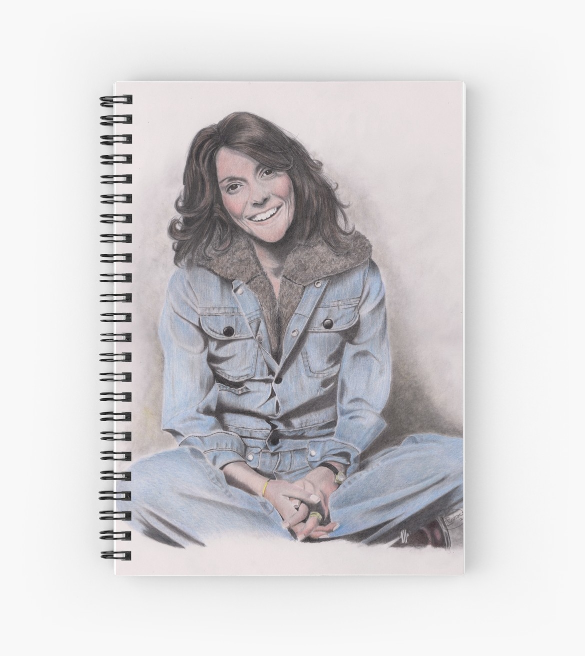 1171x1313 karen carpenter tinted graphite drawing spiral notebooks - Karen Drawing