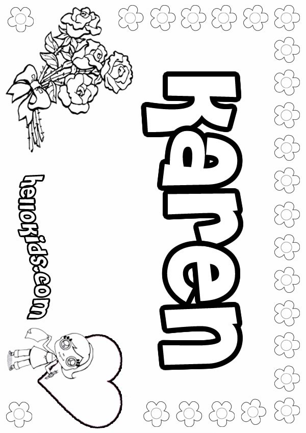 600x849 Karen Coloring Pages - Karen Drawing