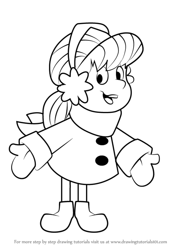 566x800 learn how to draw karen from frosty the snowman - Karen Drawing