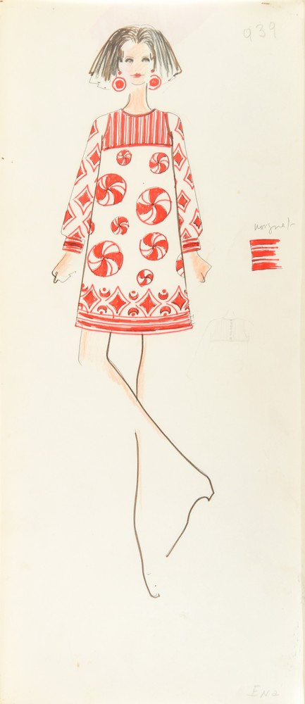 433x1000 Karl Lagerfeld Fashion Drawing Palm Beach Modern Auctions - Karl Lagerfeld Drawings