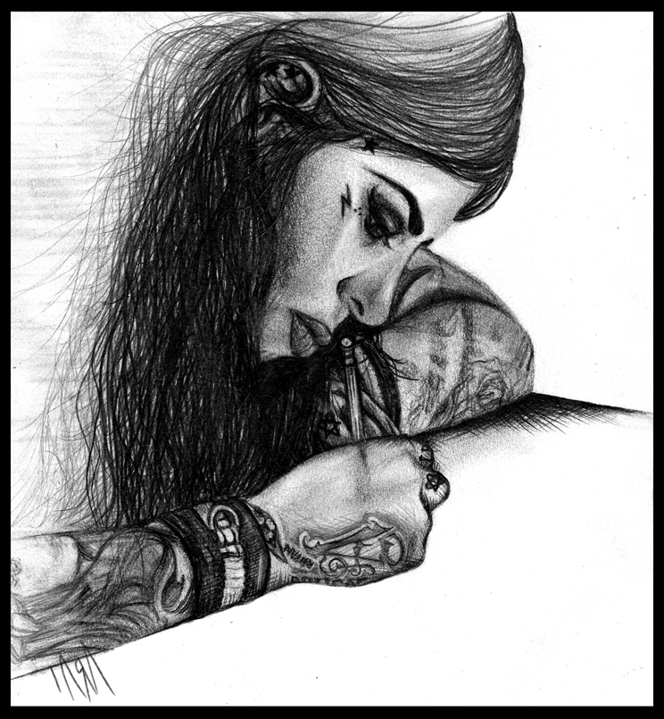 744x805 Kat Von D Drawing Pic Drawing Skill - Kat Von D Drawings