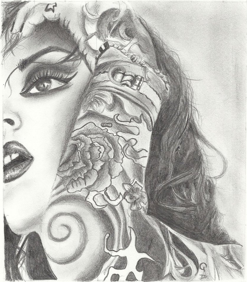 837x954 Kat Von D Drawing Picture Drawing Skill - Kat Von D Drawings