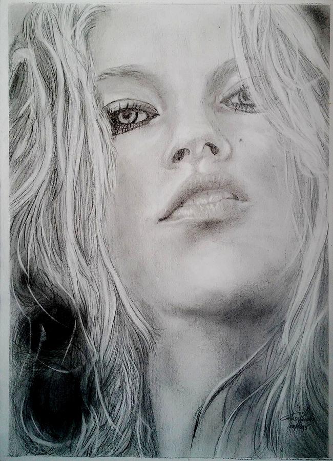 650x900 kate moss drawing - Kate Moss Drawing