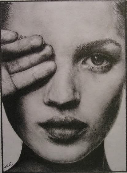 413x563 kate moss drawing - Kate Moss Drawing