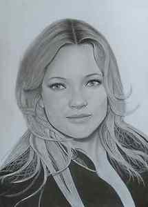 215x300 kate moss original graphite pencil drawing ebay - Kate Moss Drawing