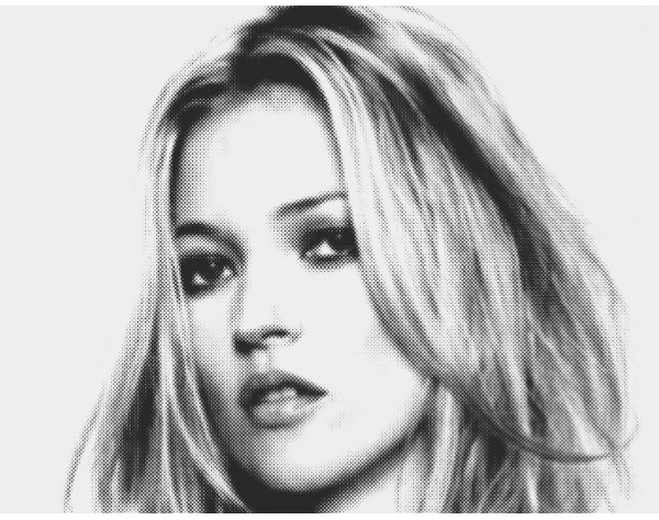 600x474 Russell Marshall - Kate Moss Drawing