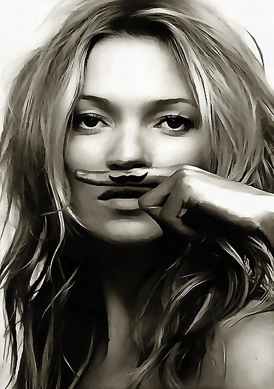 388x550 kate moss life is a joke acrylic drawing posters - Kate Moss Drawing