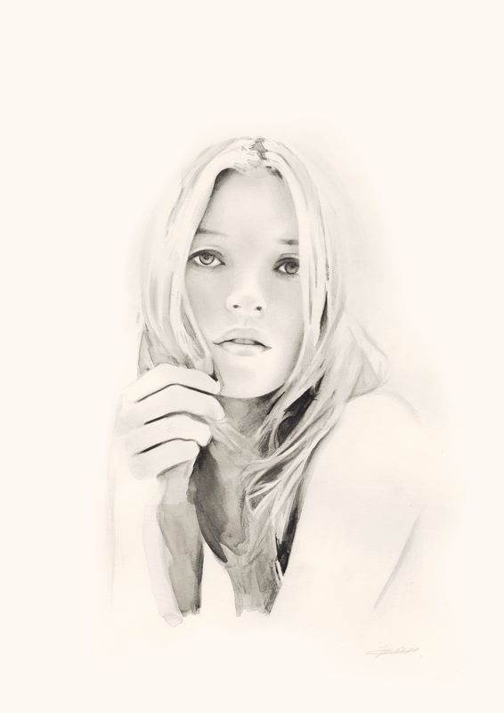 566x800 kate - Kate Moss Drawing