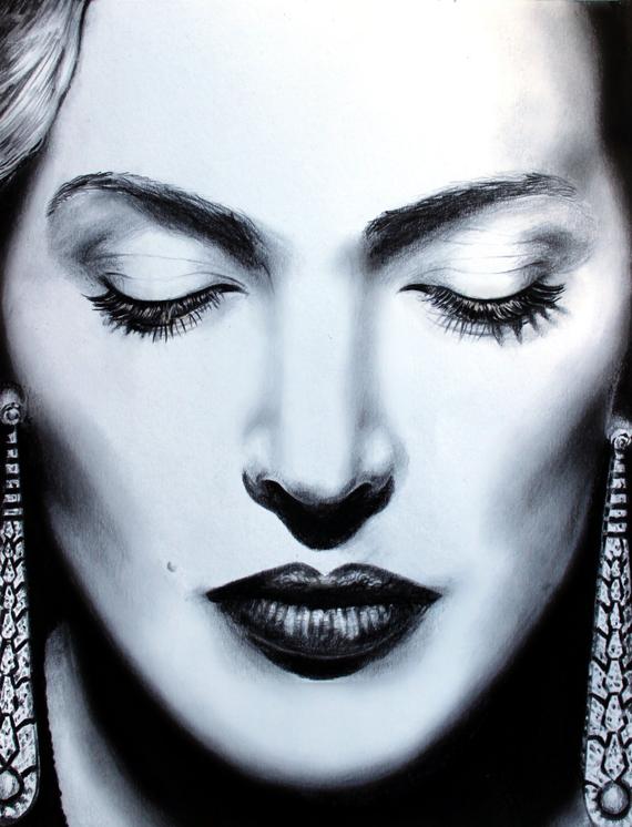 570x746 Kate Winslet Print Etsy - Kate Winslet Drawing