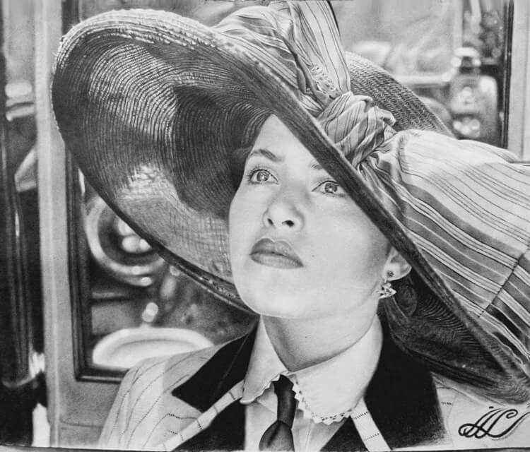 750x640 Kate Winslet Rose Drawing - Kate Winslet Drawing