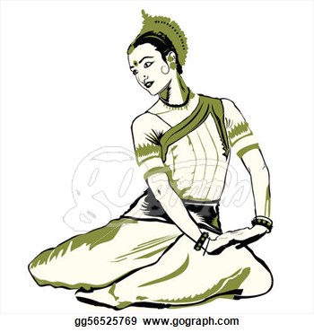 350x370 Kathak Dance Clip Art Clipart Collection - Kathak Drawing