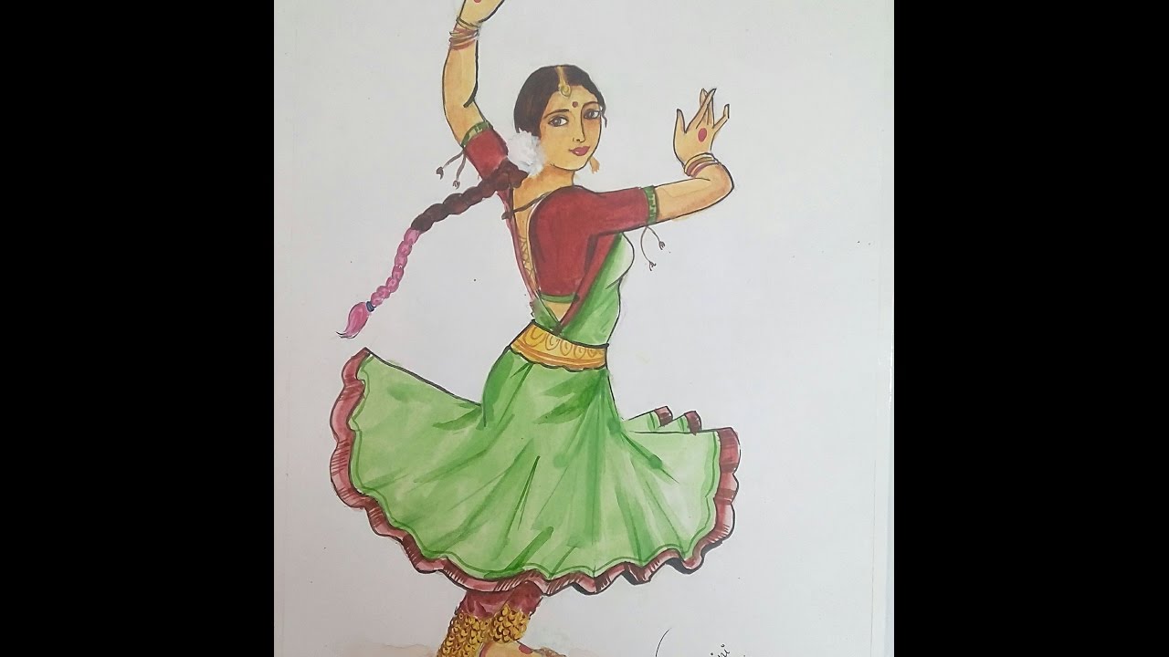 1280x720 The Kathak Dancer V - Kathak Drawing