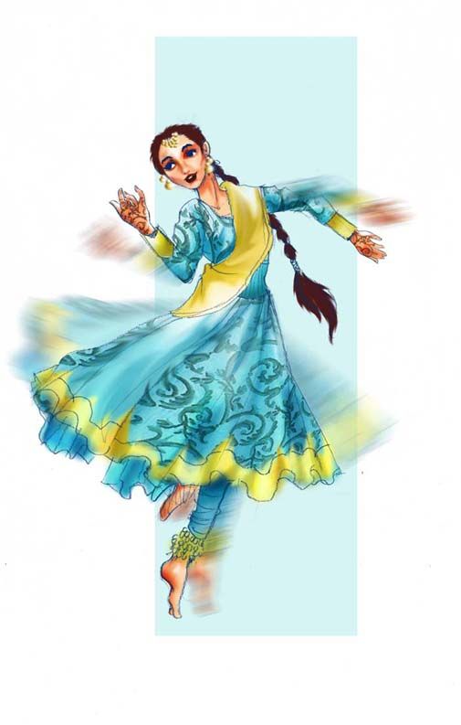 505x793 Beautiful Drawing Of A Kathak Dancer - Kathak Drawing