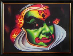 255x197 Kathakali Face Drawing - Kathakali Drawing