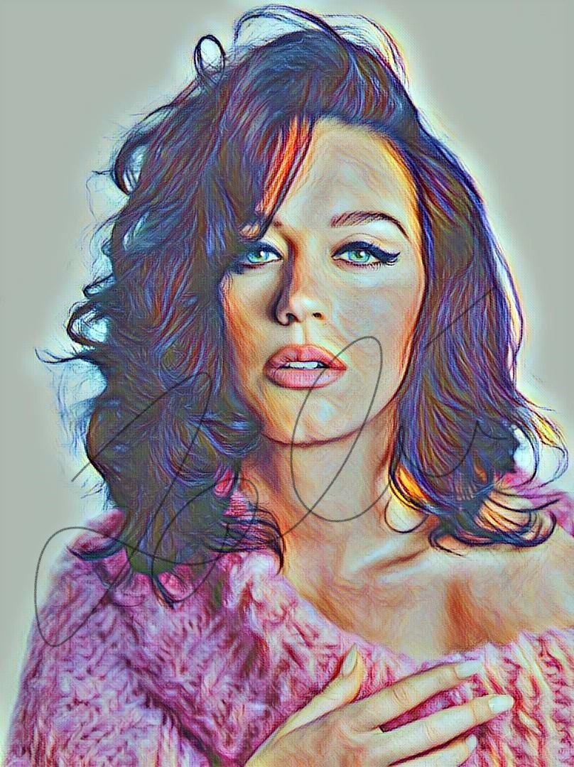 808x1080 Katy Perry Drawing Print - Katy Perry Drawing