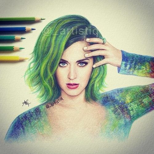 500x500 Katy Perry Drawing - Katy Perry Drawing