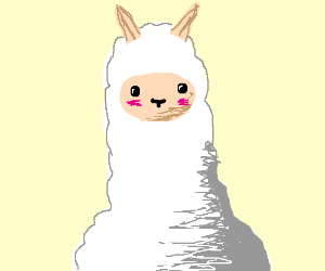 300x250 kawaii alpaca drawing - Kawaii Alpaca Drawing