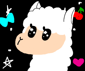 300x250 kawaii alpaca drawing - Kawaii Alpaca Drawing