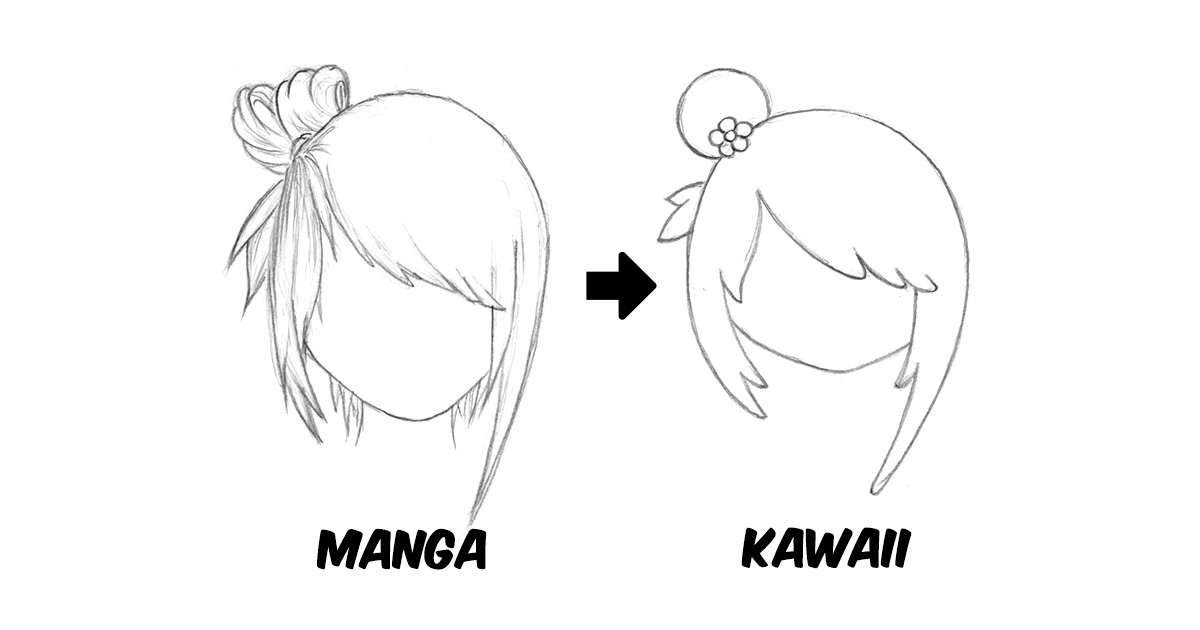 1200x630 how to draw kawaii hairstyles and adapt manga hairstyles - Kawaii Anime Drawings